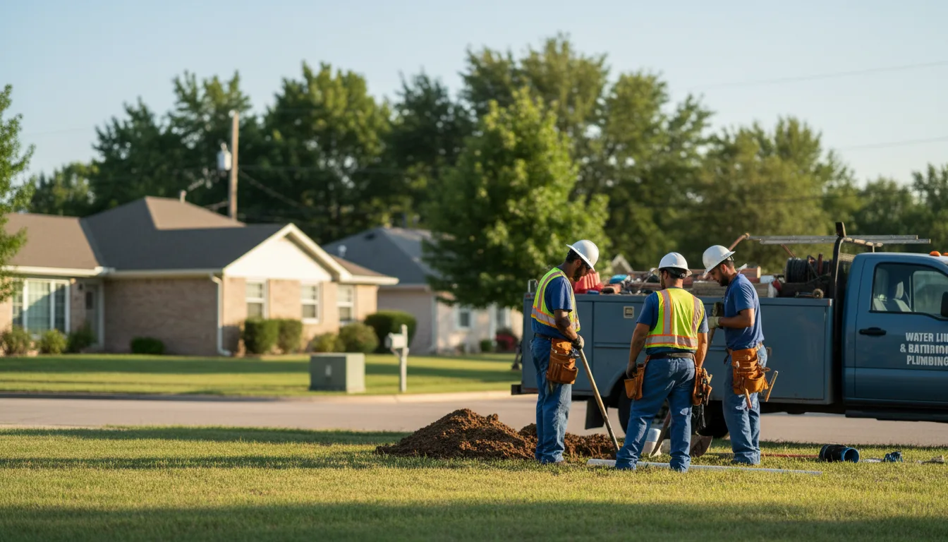 Residential water line and bathroom plumbing service in Little Falls, MN
